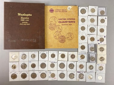 Group of 76 US Mint Washington Quarters and More