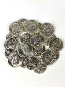 Group of 20 1963 Benjamin Franklin Silver Half Dollars
