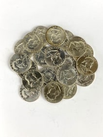 Group of 20 1963 Benjamin Franklin Silver Half Dollars
