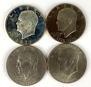 Group of 4 Eisenhower Dollars