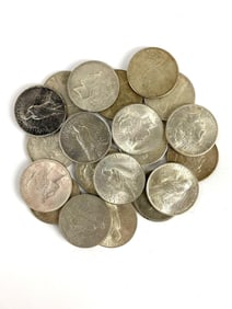 Group of 20 US Peace Silver Dollars