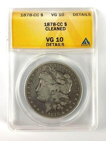 1878 CC ANACS Graded VG 10 US Morgan Dilver Dollar
