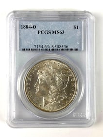 1884 O PCGS Graded MS 63 US Morgan Silver Dollar