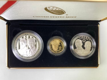 2013 US Mint 5 Star General Commemorative 3 Coin Proof Set 1/4oz Gold