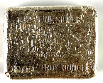 Jade Assay 10 oz .999 Fine Silver Ingot/ Bar