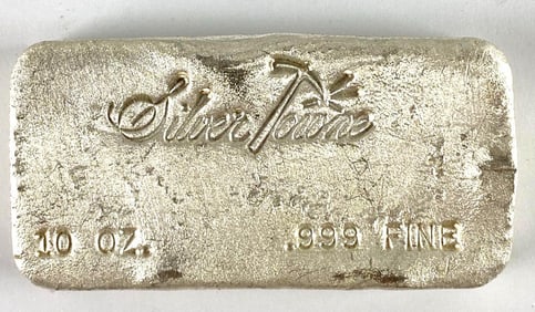Silvertowne 10 oz .999 Fine Silver Ingot/ Bar