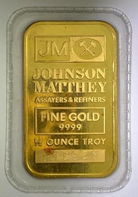 Johnson Matthey 1/2 oz .999 Fine Gold Ingot/ Bar