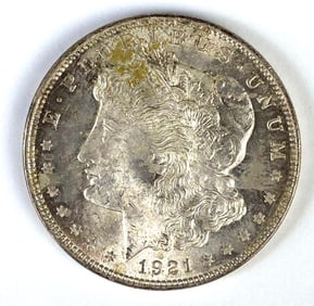 1921 US $1 Morgan Silver Dollar