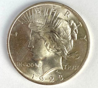 1923 US $1 Peace Silver Dollar