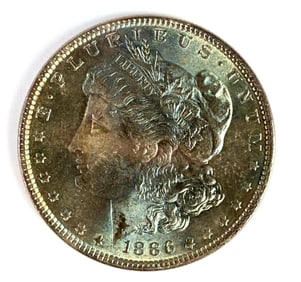 1886 US $1 Morgan Silver Dollar