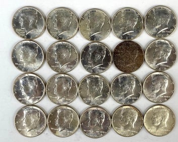 Group of 20 1964 US Kennedy Silver Half-Dollars