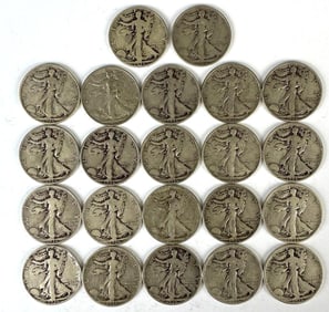 Group of 22 1936 Walking Liberty Silver Half Dollars