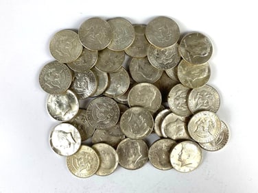 Group of 38 1964 US Kennedy Silver Half Dollars