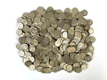 Group of 400 US Roosevelt and Mercury Dimes