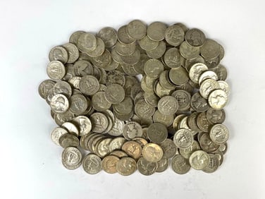 Group of 160 US Washington Silver Quarters
