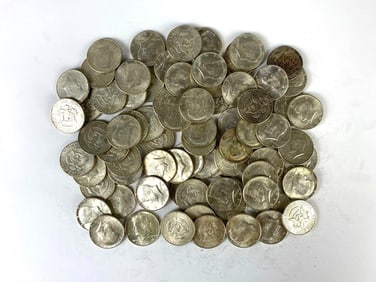 Group of 77 US Kennedy Silver Half Dollars