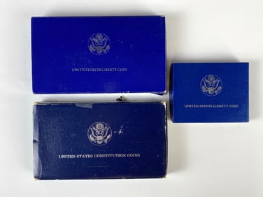 Group of 3 US Mint Liberty and Constitution Proof Coins