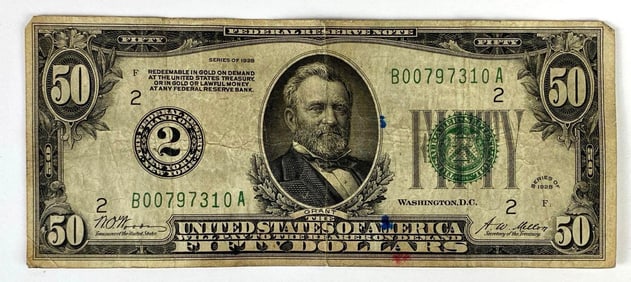 Series of 1928-F US $50 Federal Reserve Note