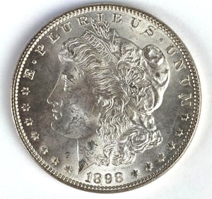 1898 US $1 Morgan Silver Dollar