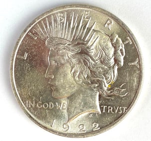 1922 US $1 Peace Silver Dollar