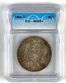ICG Graded 1904-O US $1 Morgan Silver Dollar MS65+