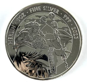2023 Great Britain 2 Pound Merlin 1 oz .999 Fine Silver Coin