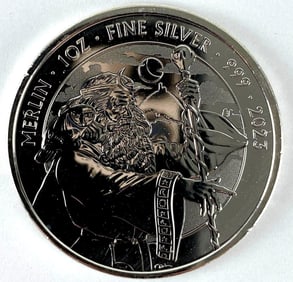 2023 Great Britain 2 Pound Merlin 1 oz .999 Fine Silver Coin