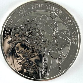 2023 Great Britain 2 Pound Merlin 1 oz .999 Fine Silver Coin