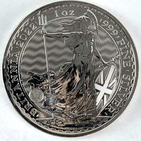 2022 Great Britain 2 Pound Britannia 1 oz .999 Fine Silver Coin