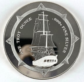 2017 NIUE $2 HMS Bounty 1 oz .999 Fine Silver Coin