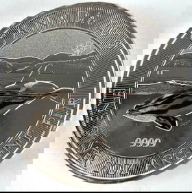 2019 Canada $10 Orca with Maple Leaf Privy 2 oz .999 Silver Coin