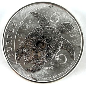 2016 NIUE $5 Turtle 2 oz .999 Fine Silver Coin