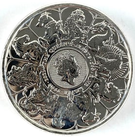 2021 Great Britain 5 Pound The Queens Beasts 2 oz .999 Fine Silver Coin