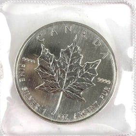 1989 Canada $5 Maple Leaf 1 oz .999 Fine Silver Coin