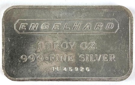 Engelhard 1 oz .999 Fine Silver Ingot/ Bar