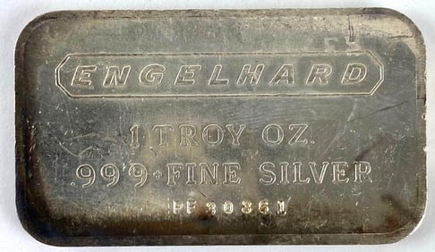 Engelhard 1 oz .999 Fine Silver Ingot/ Bar