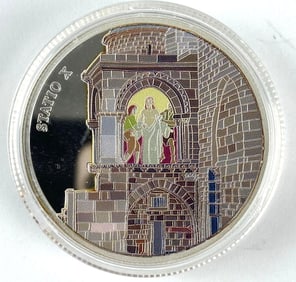 The Holy Land Mint Colorized Statio X 1 oz .999 Fine Silver Round