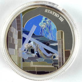 The Holy Land Mint Colorized Statio III 1 oz .999 Fine Silver Round