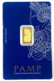 PAMP Suisse Lady Fortuna 2.5 Grams .999 Fine Gold Ingot/Bar
