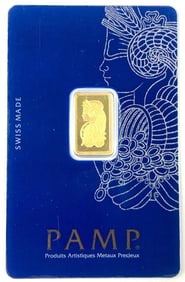 PAMP Suisse Lady Fortuna 2.5 Grams .999 Fine Gold Ingot/Bar