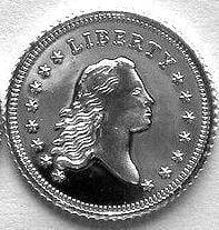 1 GRAM .999 Fine Silver Flowing Hair Dollar: 1 GRAM .999 Fine Silver Flowing Hair Dollar