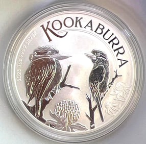 2023 Australia Kookaburra Proof Like 1 oz .9999 Fine Silver Round in Cap