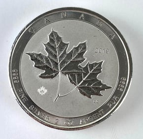 2019 Canada $10 30th Anniversary Maple Leaf 2 oz .999 Fine Silver Coin