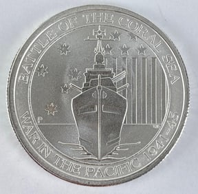 2015 Australia Battle of the Coral Sea 1/2 oz .999 Fine Silver Round