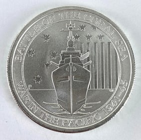 2015 Australia Battle of the Coral Sea 1/2 oz .999 Fine Silver Round