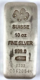 PAMP Suisse 10 oz .999 Fine Silver Ingot/ Bar