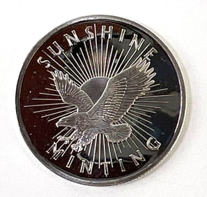 Vintage Sunshine Minting. 1/2 oz .999 Fine Silver Round