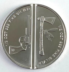 1 Oz .999 Silver Western Warrior Divisible Round