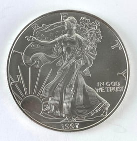 1997 US Mint American Silver Eagle 1 oz .999 Fine Silver Coin