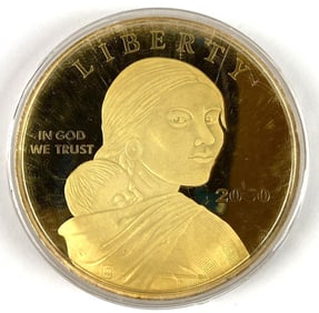 The Washington Mint 2000 Sacagawea 4 oz .999 Fine Silver Round